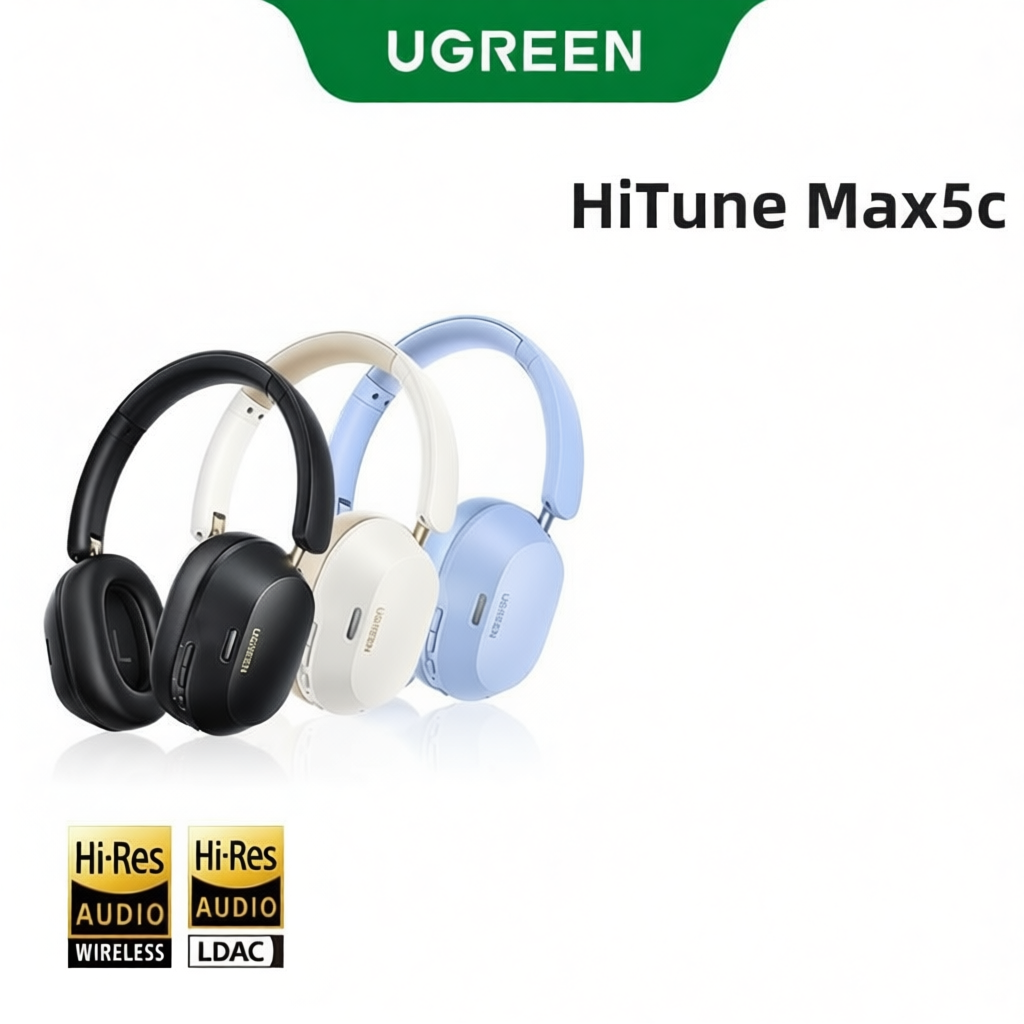 Tai nghe Bluetooth chụp tai UGREEN HiTune Max5c ANC chống ồn chủ động