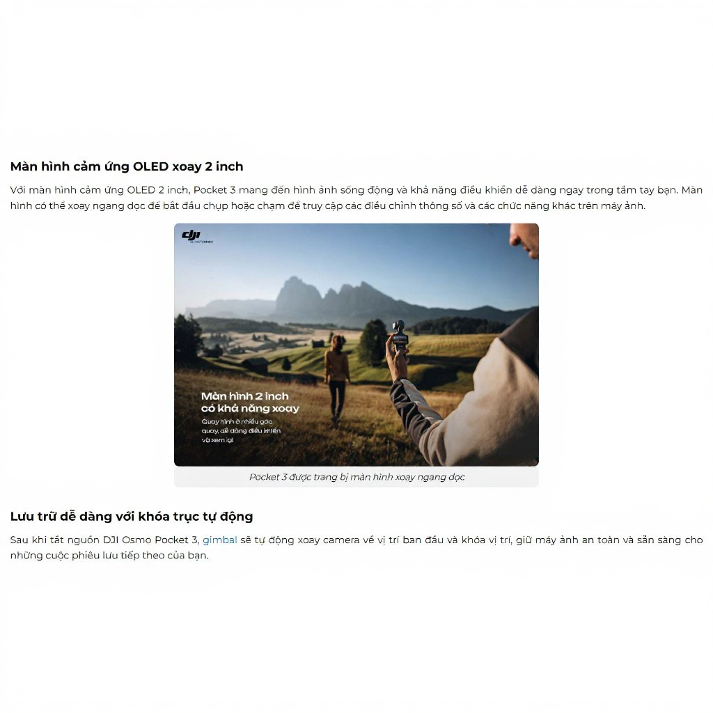 Camera Cầm Tay DJI Osmo Pocket 3 Chính Hãng Bảo Hành 12 Tháng
