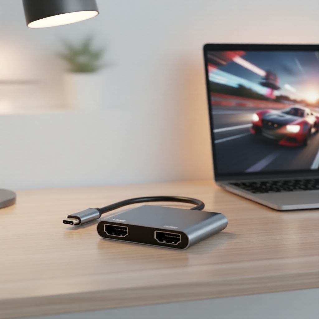 Bộ chuyển đổi USB-C 4K Dual HDMI Hub cho HP Lenovo Thunderbolt 3 4 màn hình