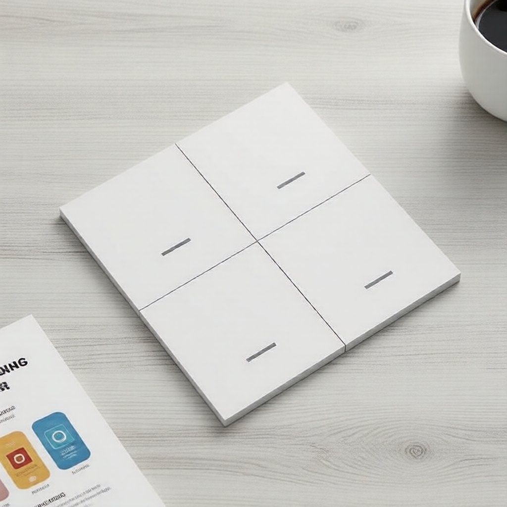 Bộ điều khiển không dây bốn phím Zigbee Scene Switch Tuya thông qua ứng dụng di động