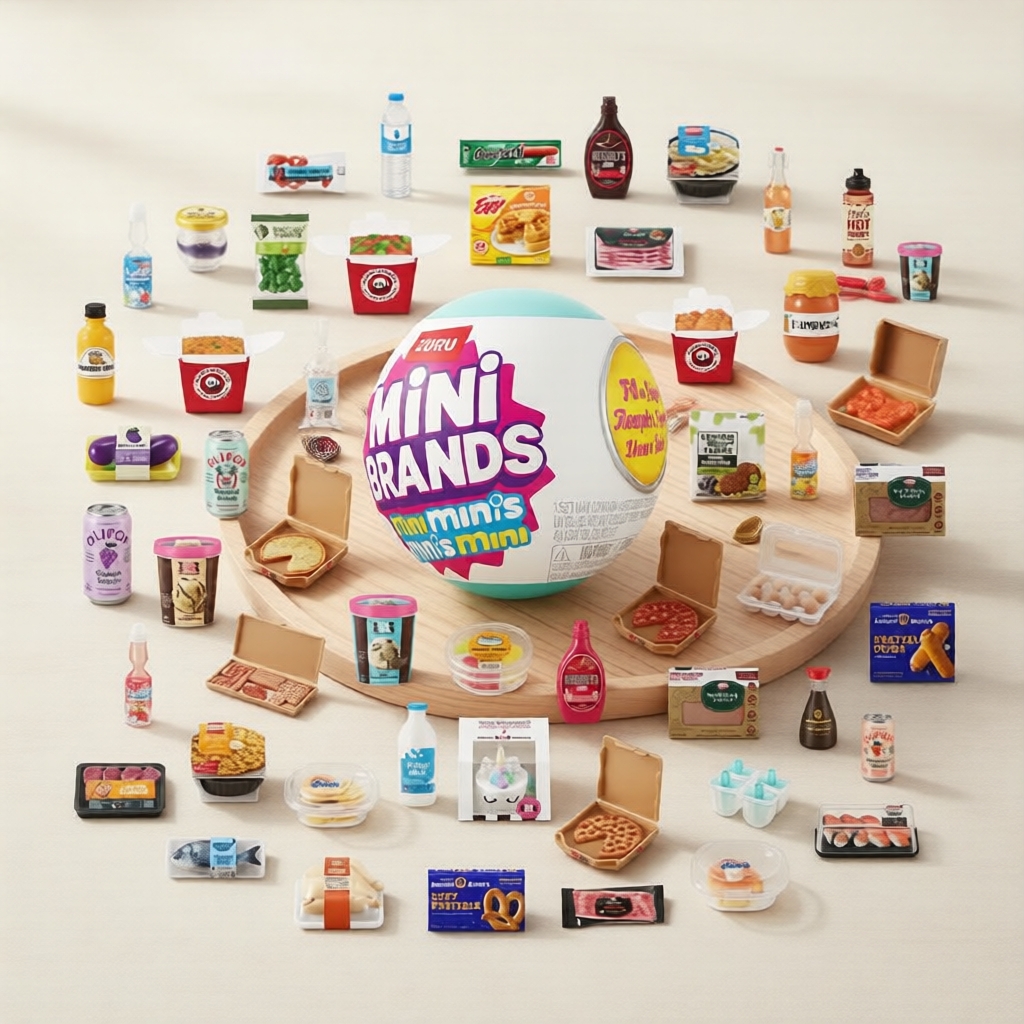 ZURU Mini Brands Mini Minis Series 1 Bộ sưu tập đồ chơi tủ lạnh phiên bản thu nhỏ 8+ (1 viên nang)