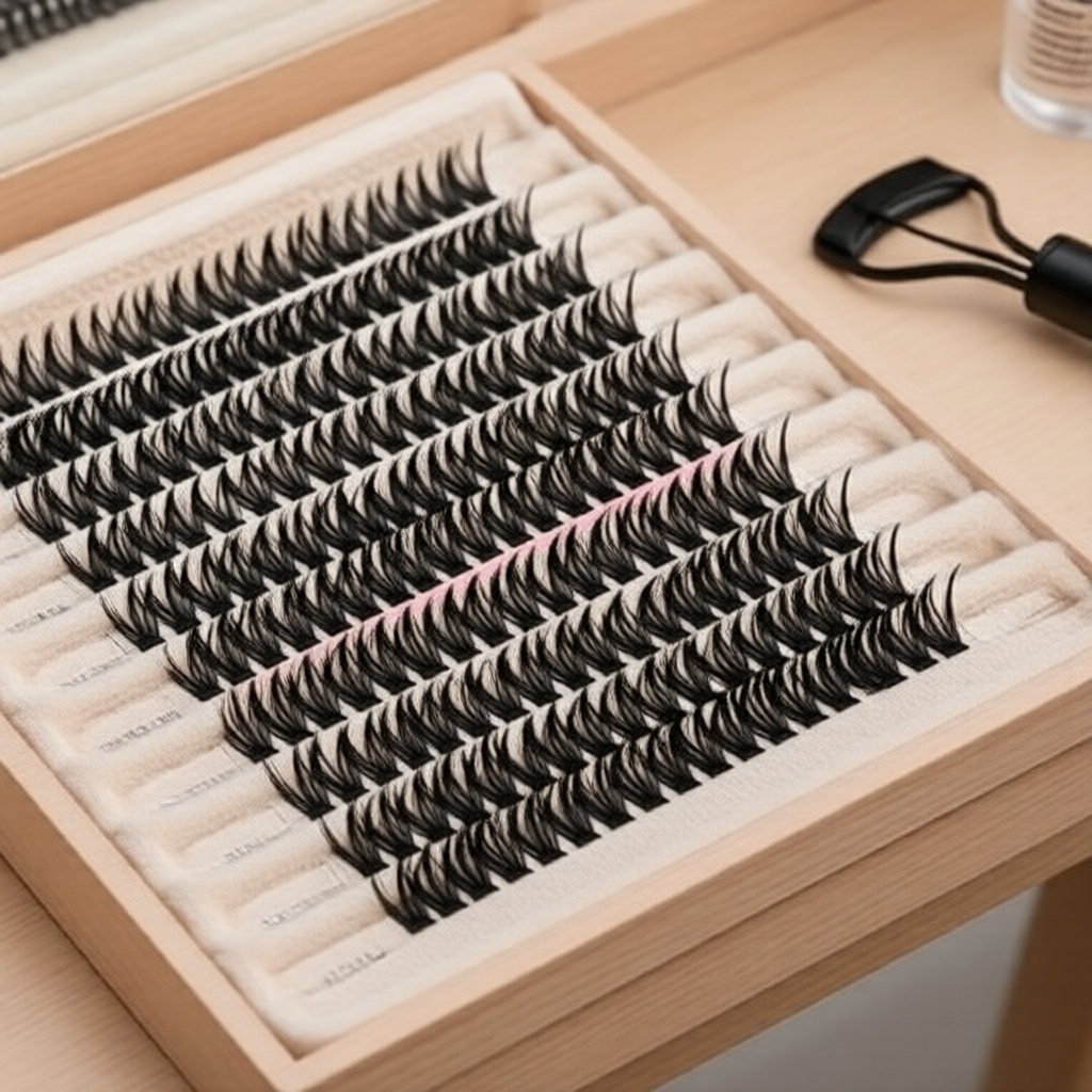 Bộ Cụm Lông Mi Siêu Dày Refill – 200 Cụm, Nối Mi Tự Nhiên Tại Nhà