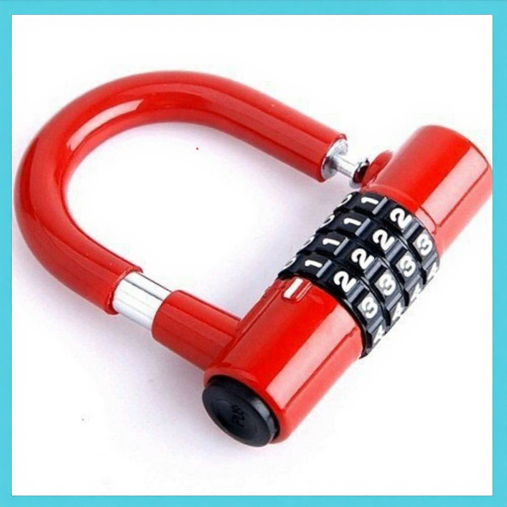 Ổ khoá 4 số chữ U HD loại cao cấp An toàn chống trộm, Bảo mật cao, Có thể thay đổi mật mã