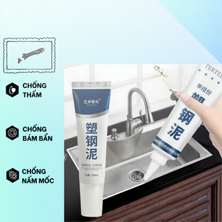 Keo Nhựa Dán Viền Bồn rửa bát Yishu 150g - Keo Chống thấm Bồn rửa mặt, Khe hở tường, Nhà vệ sinh