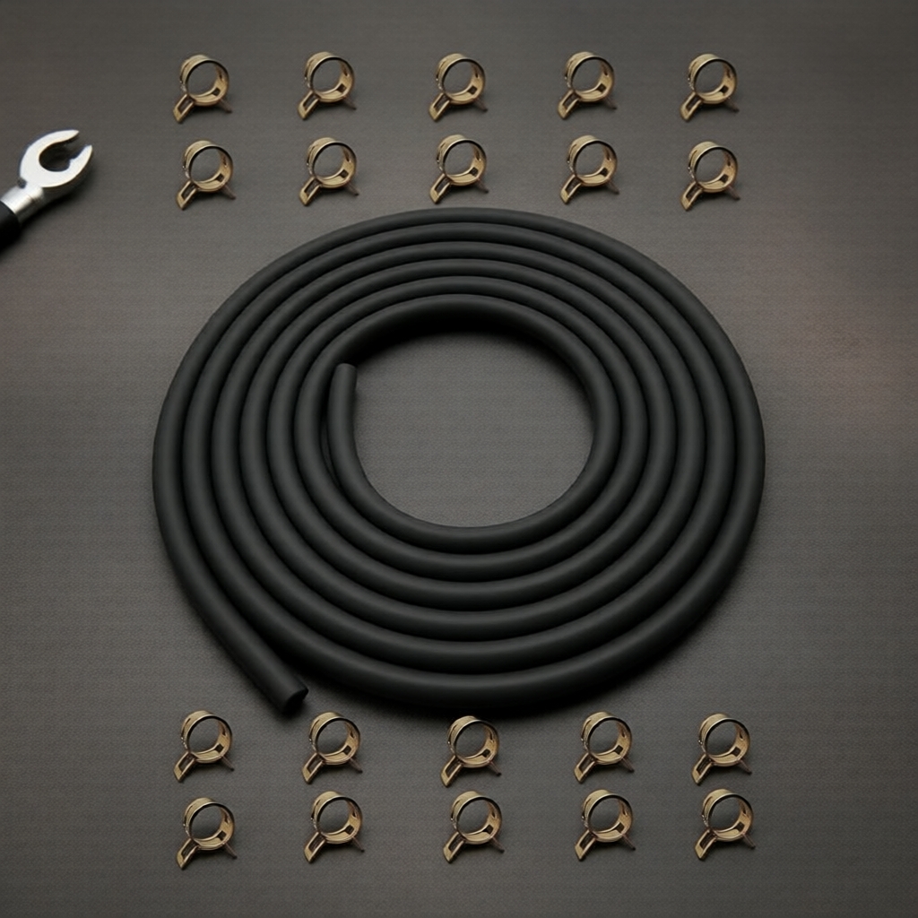 Ống dẫn nhiên liệu cao su 6mm (1/4in) chịu lực, dài 2.4m (8ft) cho động cơ xăng & dầu nhỏ Kawasaki/K