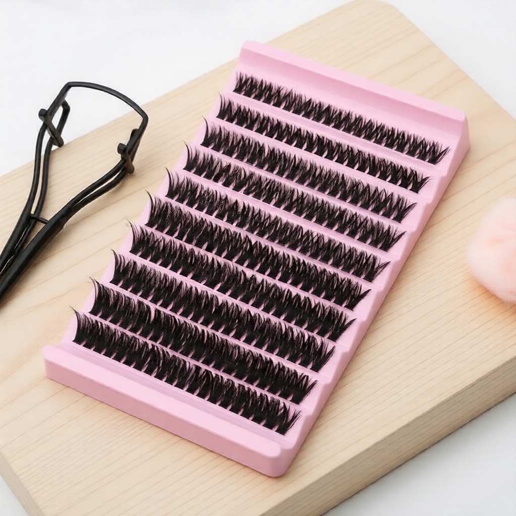 Bộ 200 Cụm Lông Mi – Lông Mi Cụm Siêu Dày Cho Nối Mi Tự Nhiên DIY