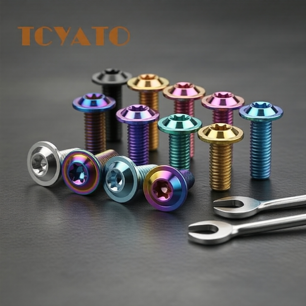 Bộ 10 vít dù đầu ô T25 Grade 5 Ti-6Al-4V TC4 M5x20, hợp kim cho xe máy, xe đạp