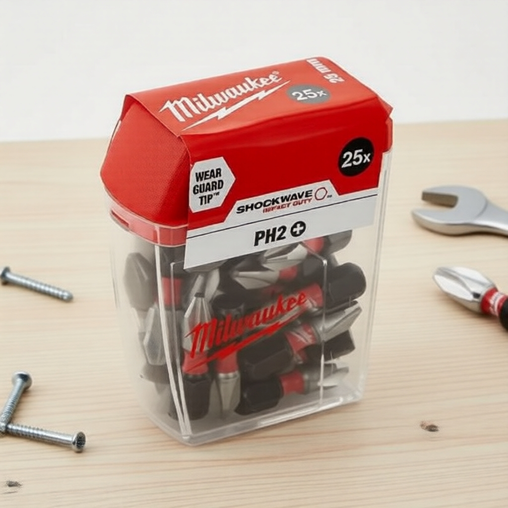 Milwaukee 25 chi tiết mũi bắn vít SHOCKWAVE PH2 25mm, siêu bền