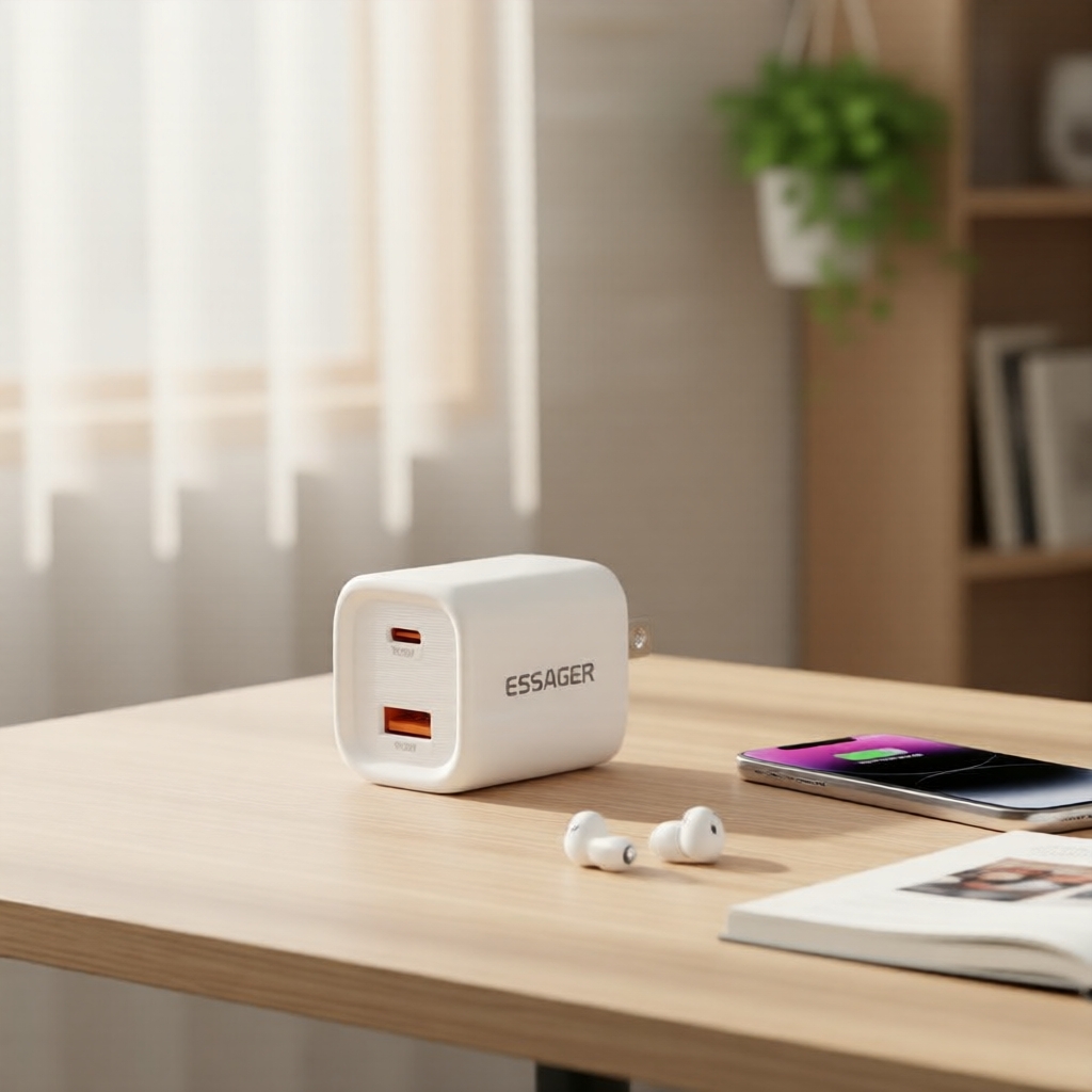 Essager 20W sạc tường USB-C + Type-C PD sạc nhanh