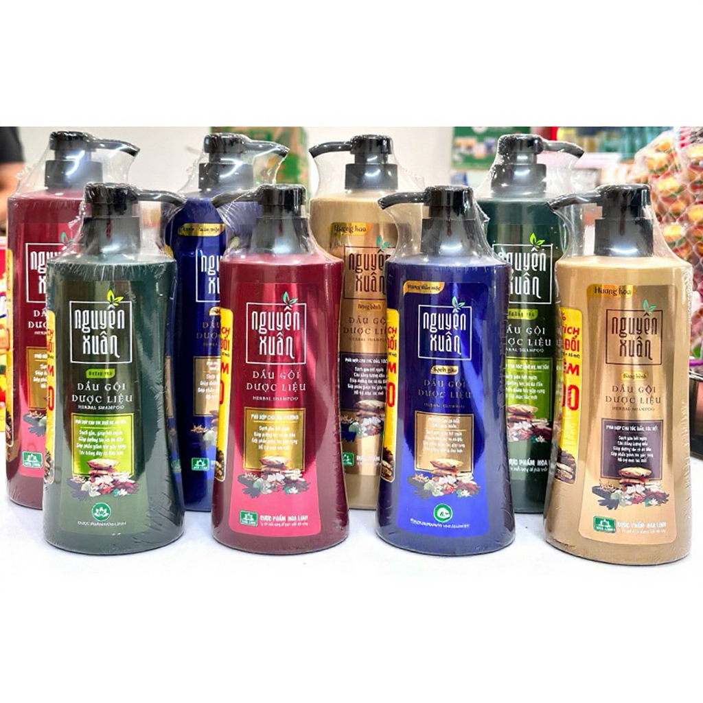 Dầu gội dược liệu Nguyên Xuân dưỡng tóc 350ml/450ml/600ml Tặng thêm 10% giá không đổi