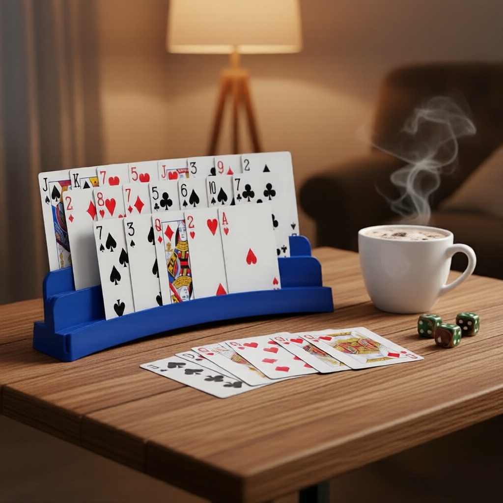 Giá đỡ bài 3-4 tầng cong rảnh tay cho Poker & đêm chơi gia đình – Trẻ em/Người lớn/Người cao tuổi