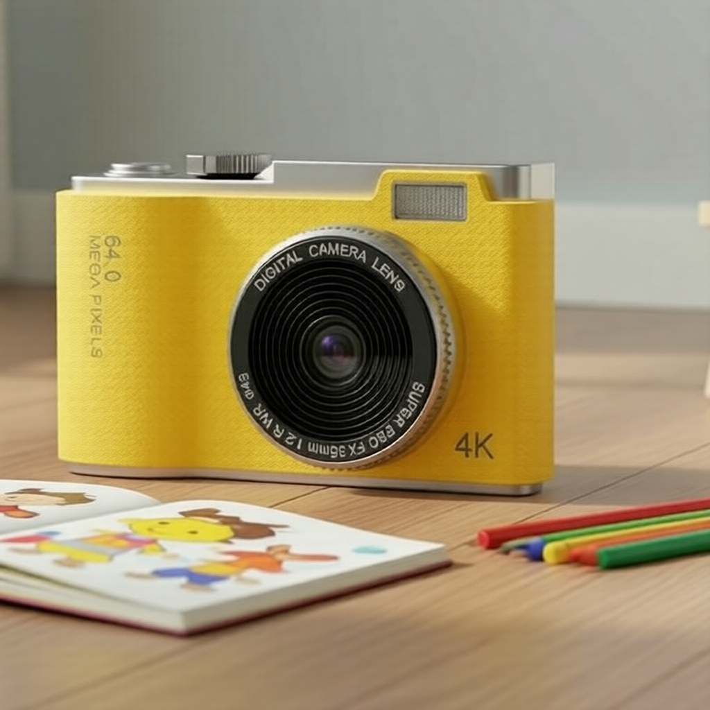 Di Động Trẻ Em Selfie Digital Cam Màn Hình Trong Suốt 2.4 Inch Chức Năng Tự Động Lấy Nét 48MP Chụp Ả