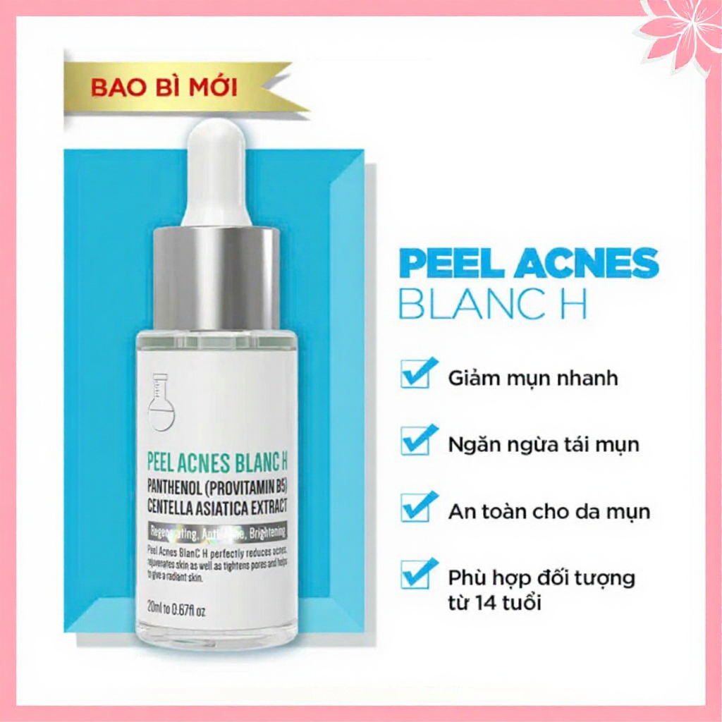 [Chính hãng]Serum Sạch Mụn Mờ Thâm,Tái Tạo Da Detox Blanc-Peel Acnes Blanc H 20ml