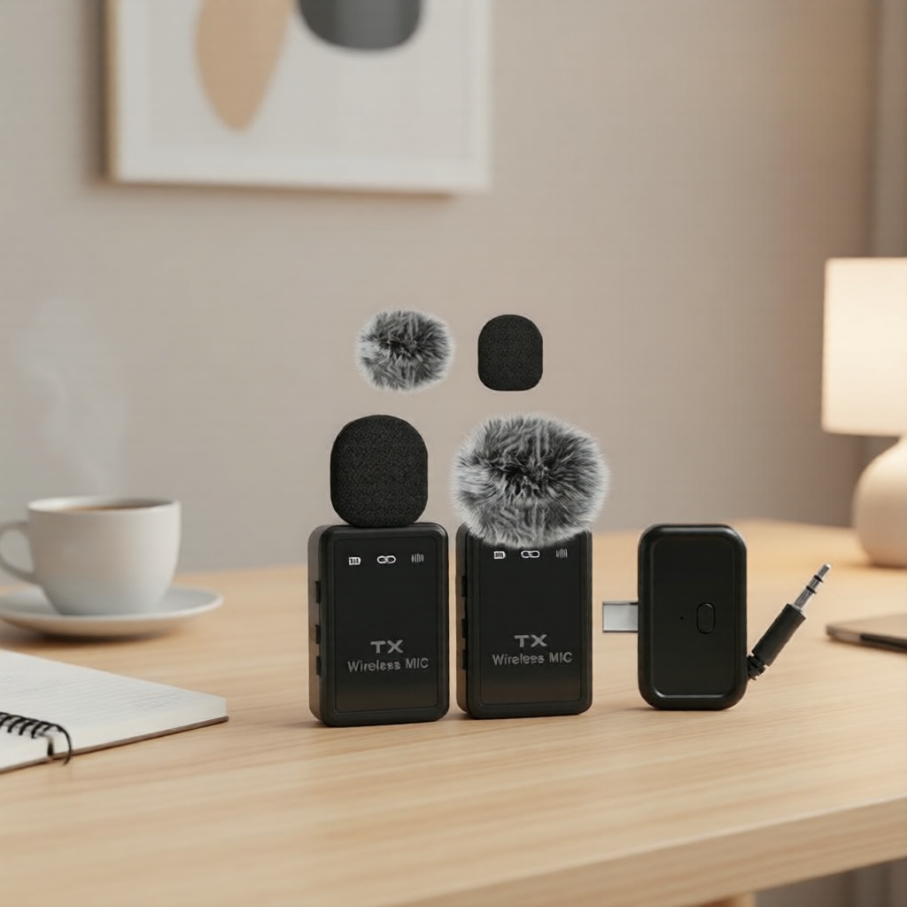 Mic cài áo không dây USB-C chuyên nghiệp, khử ồn thông minh cho điện thoại & mixer âm thanh