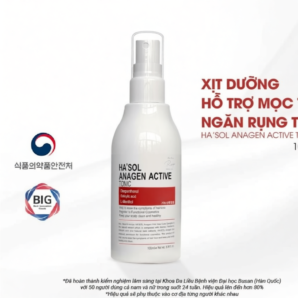Xịt Dưỡng Da Đầu HASOL 100ml Cho Tóc Mỏng Yếu