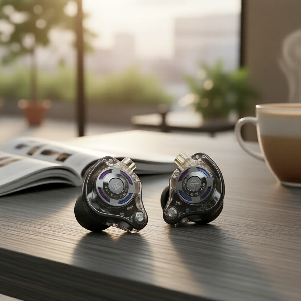 Tai nghe chơi game KZ Gale HiFi, tai nghe nhét tai có mic, cáp mạ bạc tháo rời, IEM hai driver cho n