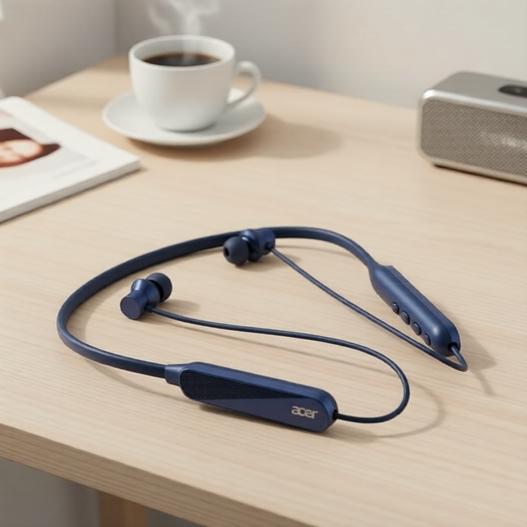 Tai nghe choàng cổ Acer OHR561 Bluetooth 5.4, Thời lượng 20H, Driver 10mm, Nam châm, Phù hợp chạy bộ