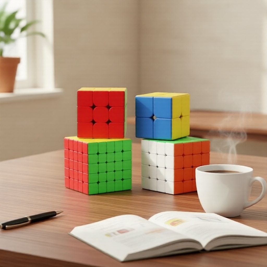Bộ Nam Châm Speedcubing 2x2 2x2 3x3 4x4 5x5, Hộp Quà WCA cho Người Lớn & Trẻ Em Phát Triển Tư Duy