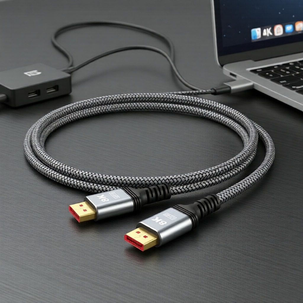 Cáp DisplayPort 1.4 Ultra HD, HBR3 32.4Gbps, HDCP 2.2 – 4K 144Hz cho Gaming & Workstation
