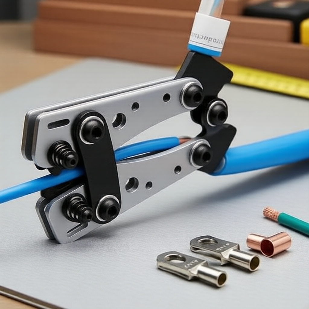Kìm ép cốt cáp 6-50mm2 cho AWG 10/8/6/4, dụng cụ cầm tay cho đầu cos nén