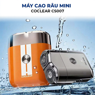 Máy cạo râu mini coclear CS007 thiết kế động cơ tốc độ cao, cạo khô và nước, pin sử dụng đến 2 tháng, bảo hành một năm