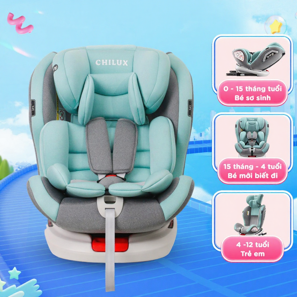 Ghế ngồi ô tô cho bé CHILUX ROY 360 An toàn, tiện lợi cùng bé đồng hành trên mọi nẻo đường