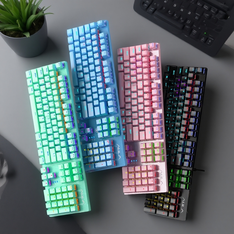 [CHÍNH HÃNG] Bàn phím cơ AULA S2022 / S2022 PRO Gaming Giá rẻ FullSize Blue Switch LED nhiều chế độ