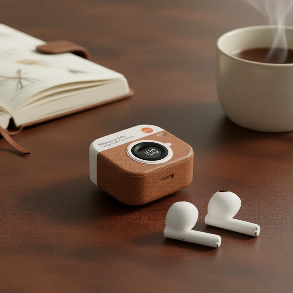 Tai nghe không dây HQAi H12 | Tai nghe Bluetooth có màn hình LED hiển thị pin, âm thanh HiFi stereo 