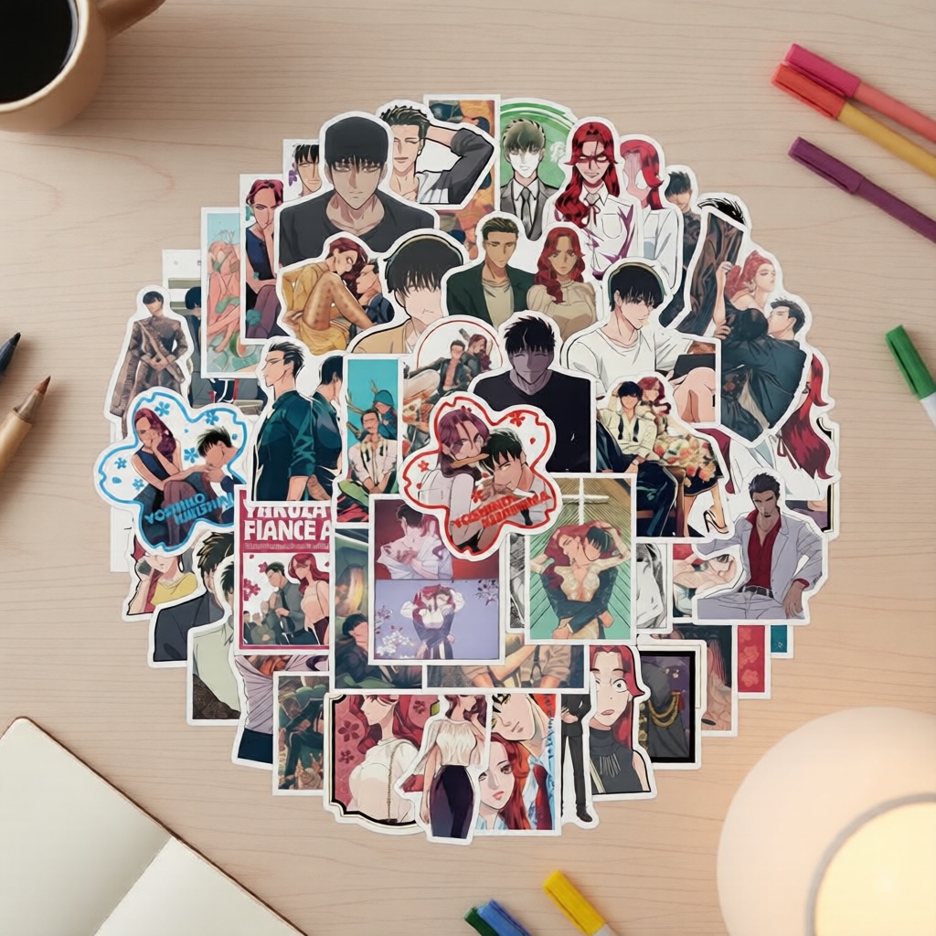 Bộ 250 decal graffiti hoạt hình Yakuza Fiance trang trí laptop, điện thoại, ván trượt & vali