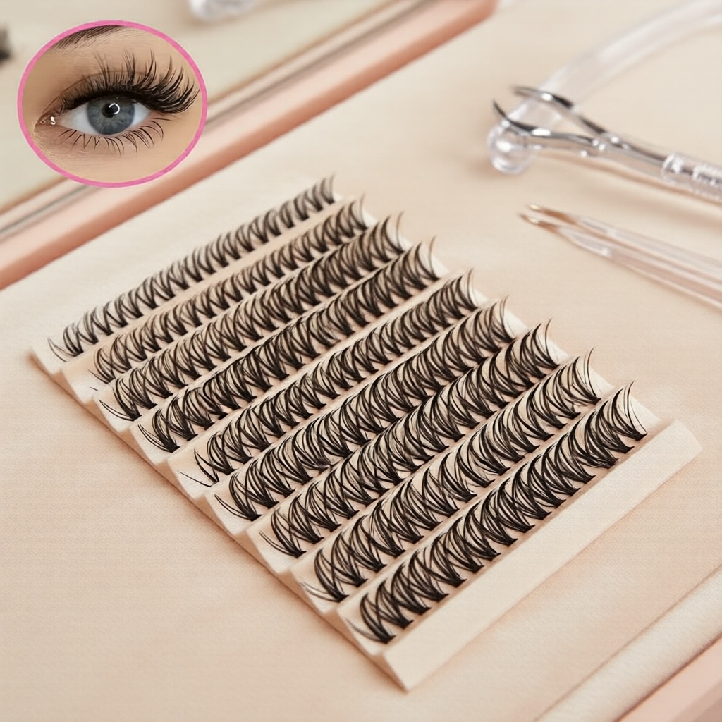 Cụm mi giả 30D D-Curl 200 cụm, lông mi giả cá nhân, không cảm giác nhựa