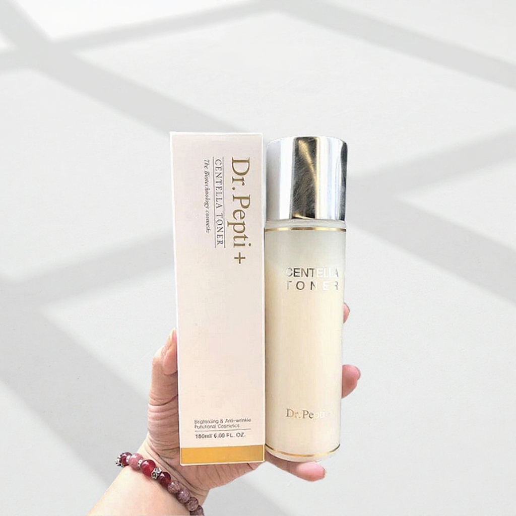 Nước Hoa Hồng Dưỡng Da Căng Bóng Dr.Pepti Centella Toner 180ml [HÀNG CHÍNH HÃNG]