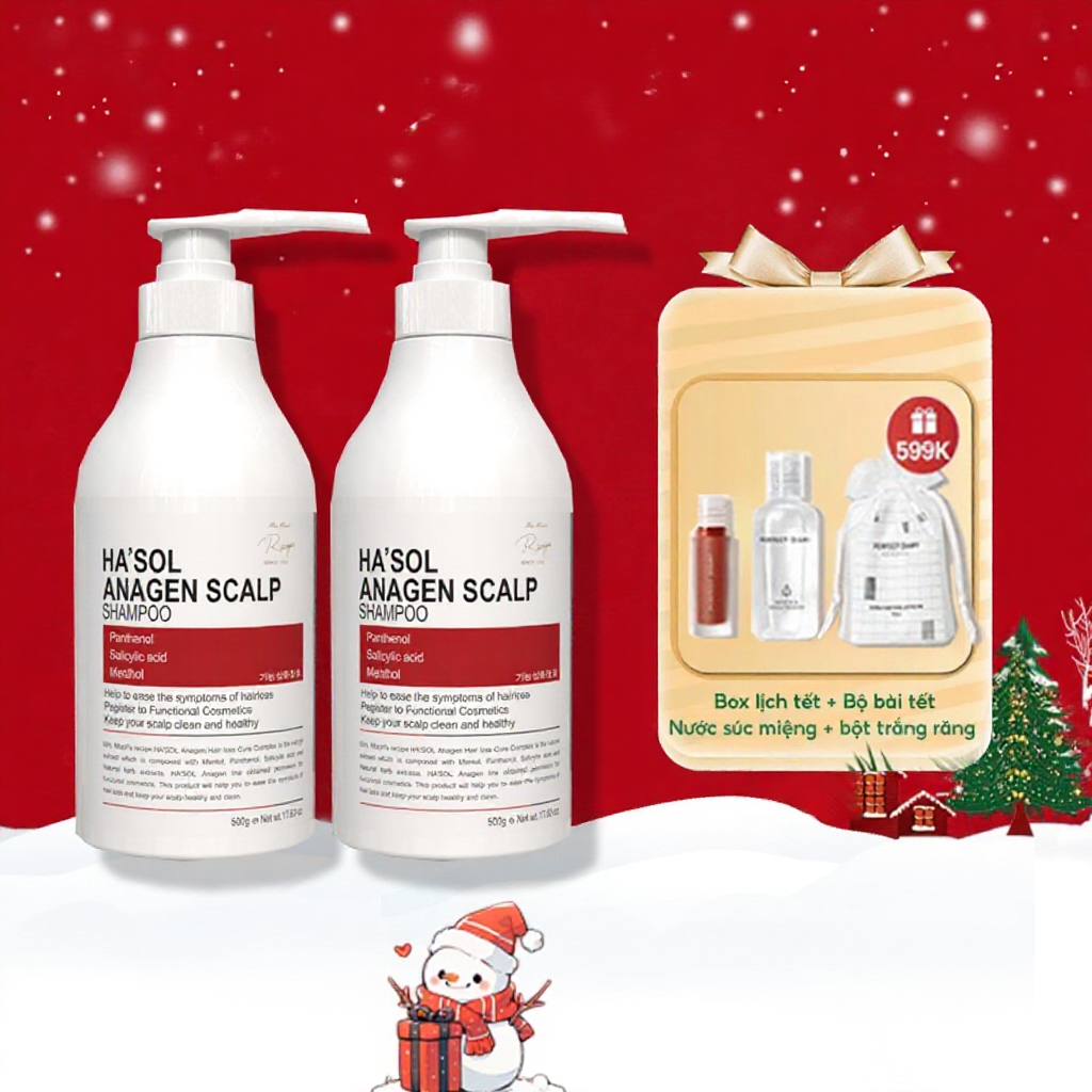 Dầu Gội Hasol Anagen Scalp Shampoo Kích Mọc Tóc Nhanh Tóc Chóng, Giảm Rụng Tóc Cho Tóc Rụng, Mỏng Và