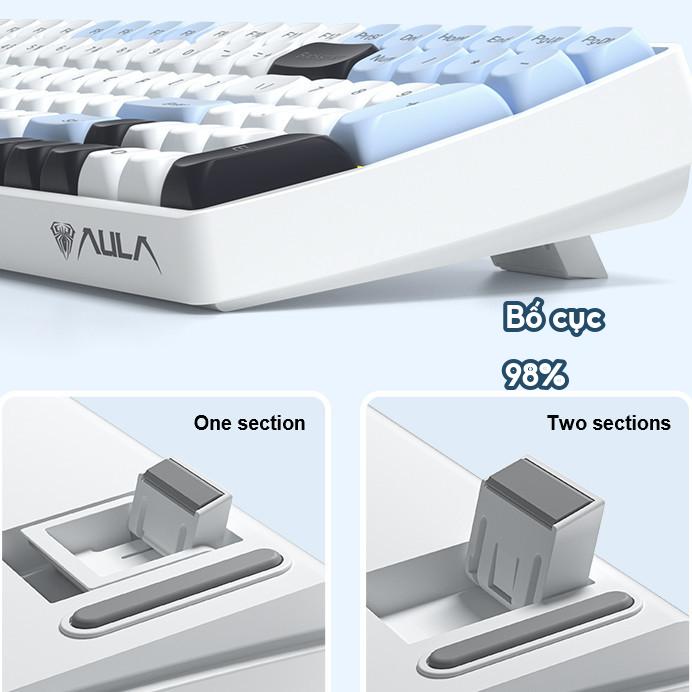 Bàn Phím Cơ AULA S100PRO 99 Phím nhỏ gọn, Keycap PBT trường tồn, độ trễ thấp phù hợp văn phòng