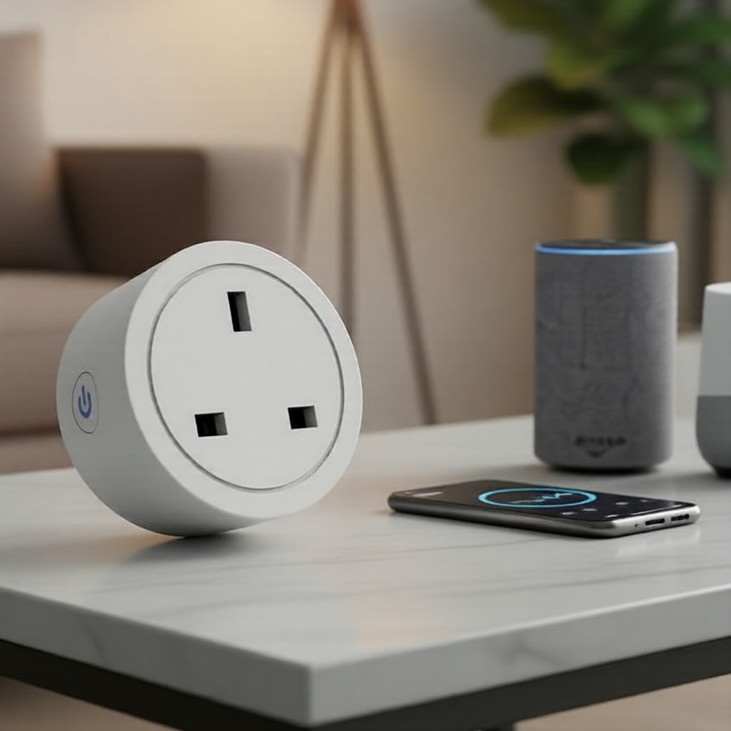 Ổ cắm điện thông minh UK 16A CozyLife, điều khiển qua ứng dụng CozyLife, hỗ trợ giọng nói với Alexa/