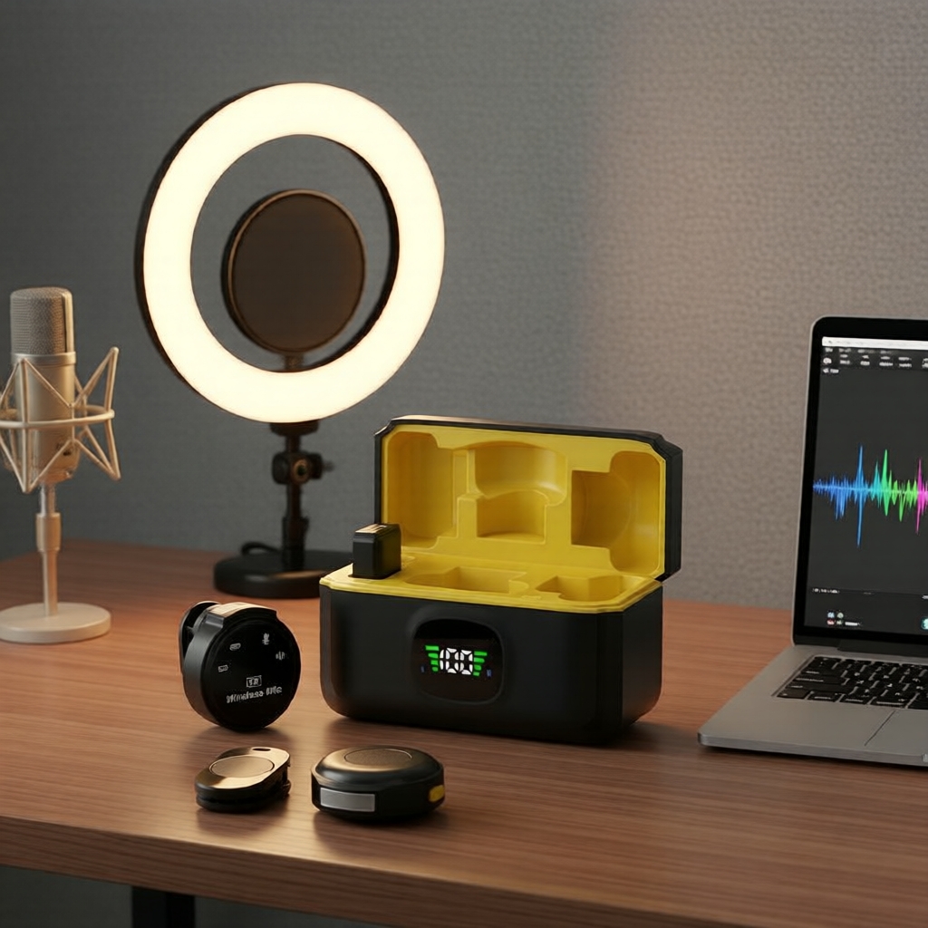 Mic cài áo không dây J6 có Bluetooth, mic kẹp cho hệ thống âm thanh