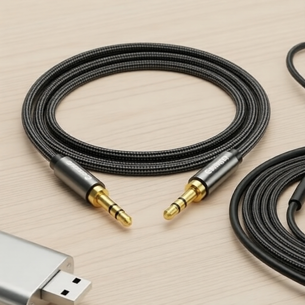 Cáp âm thanh Essager 3.5mm có micro, dây cáp âm thanh đực-đực cho loa