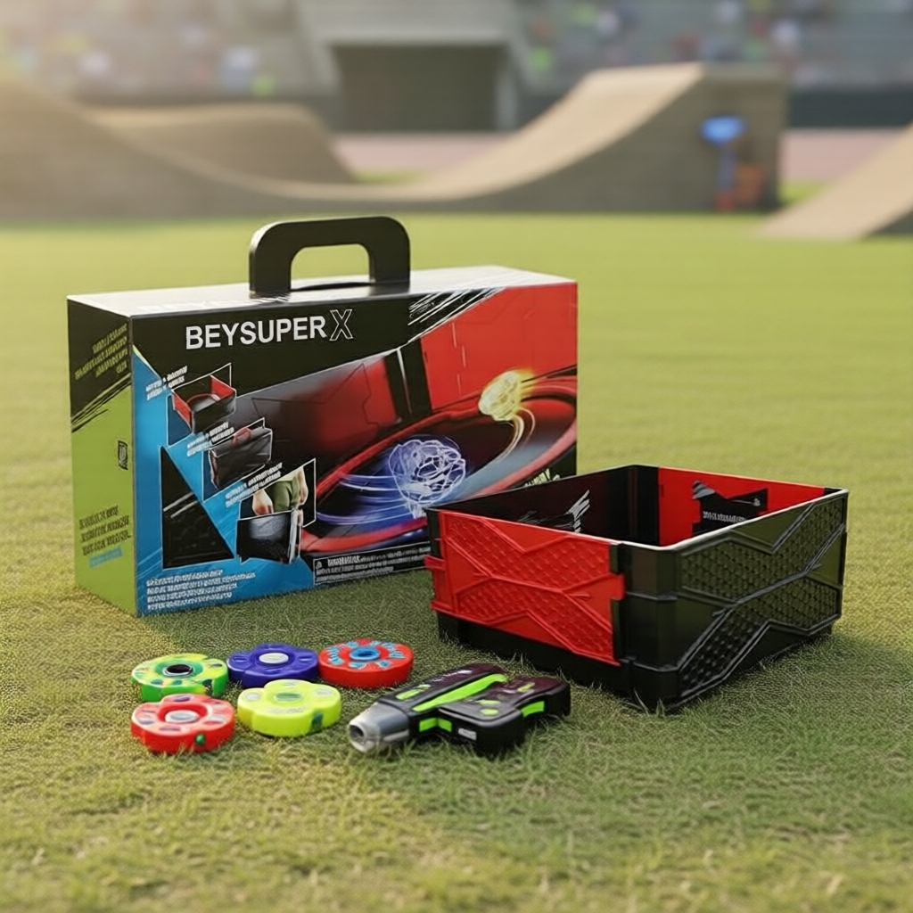 Hộp sân đấu Beyblade X gấp gọn, sân vận động X-11 Xtreme Gear cho quà tặng bé trai