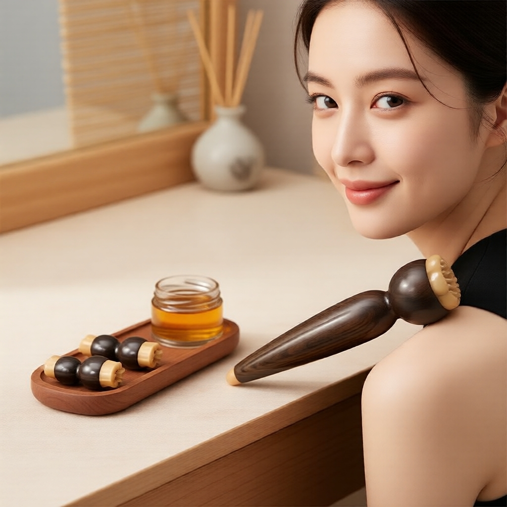 Dụng Cụ Guasha Cạo Mắt & Mặt – Sừng, Mát-xa Cân Bằng Kinh Mạch