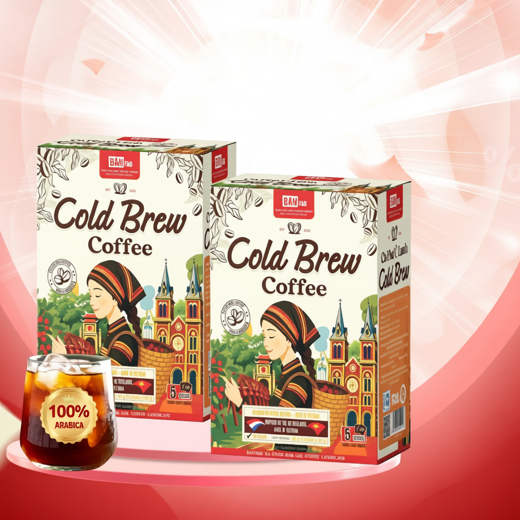 Cà phê Cold Brew Arabica nguyên chất vị thanh mát