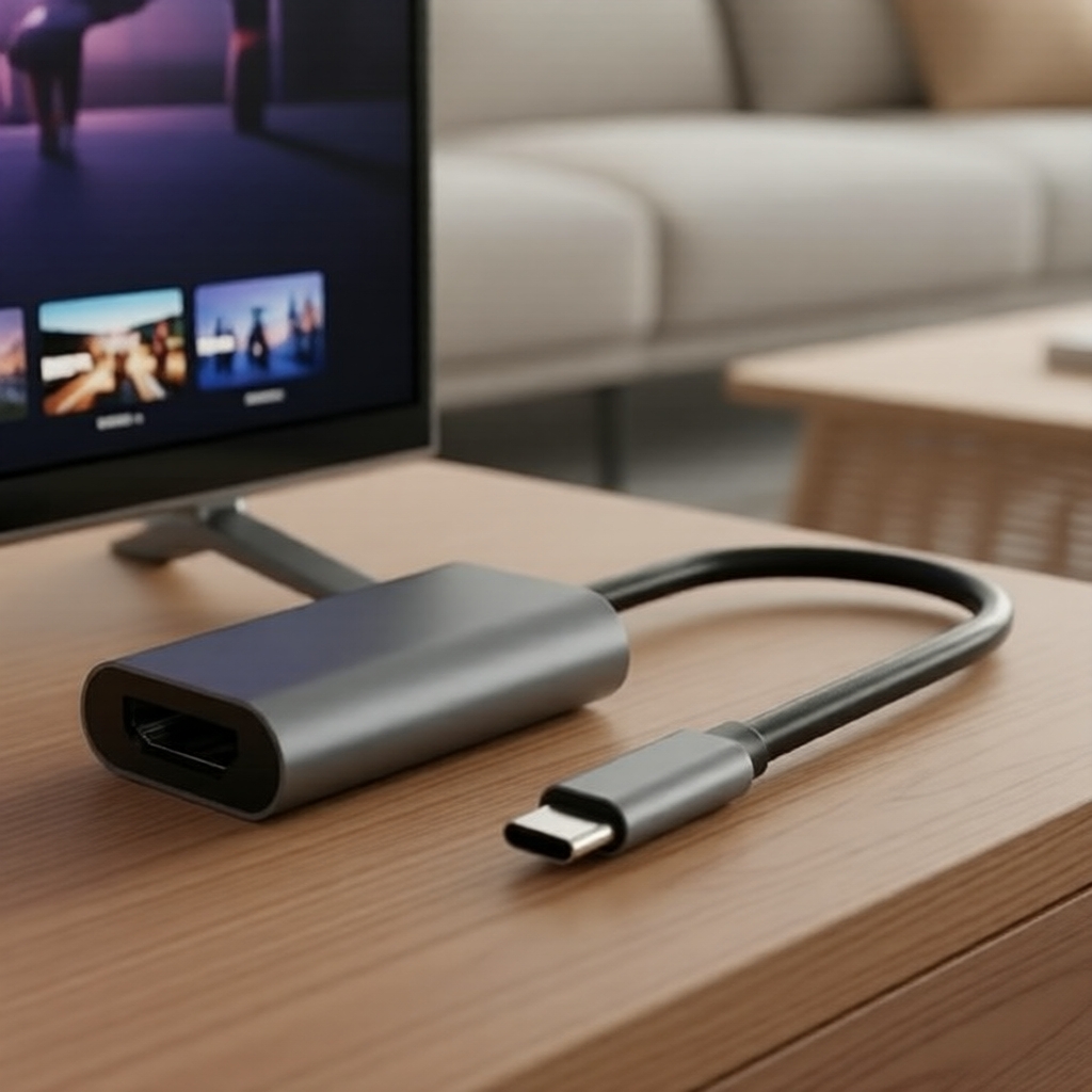Cáp chuyển đổi USB-C sang HDTV 4K 3.1 cho MacBook, Chromebook, Samsung, Xiaomi