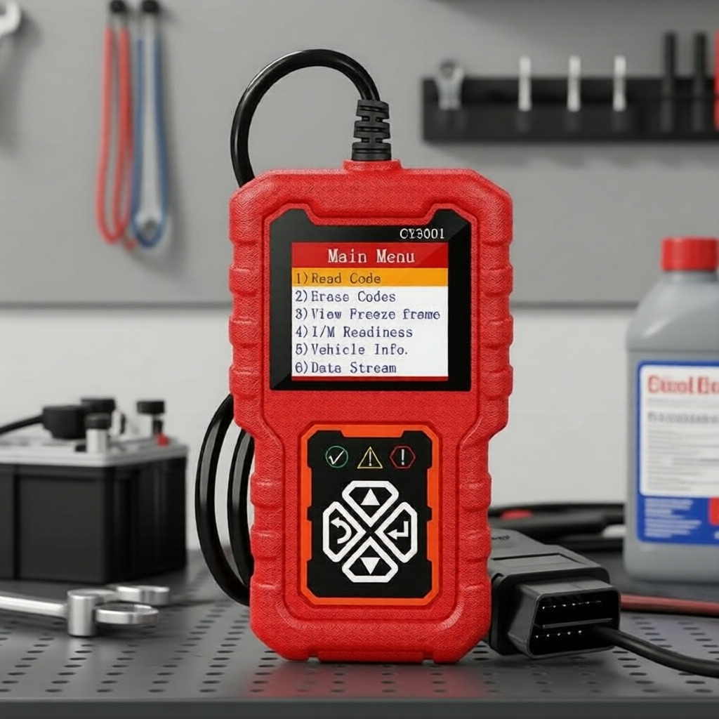 Máy quét chẩn đoán ô tô OBD2 CY3001, tương thích phổ quát với giao thức OBD2 từ 1996 trở đi - Màu đỏ
