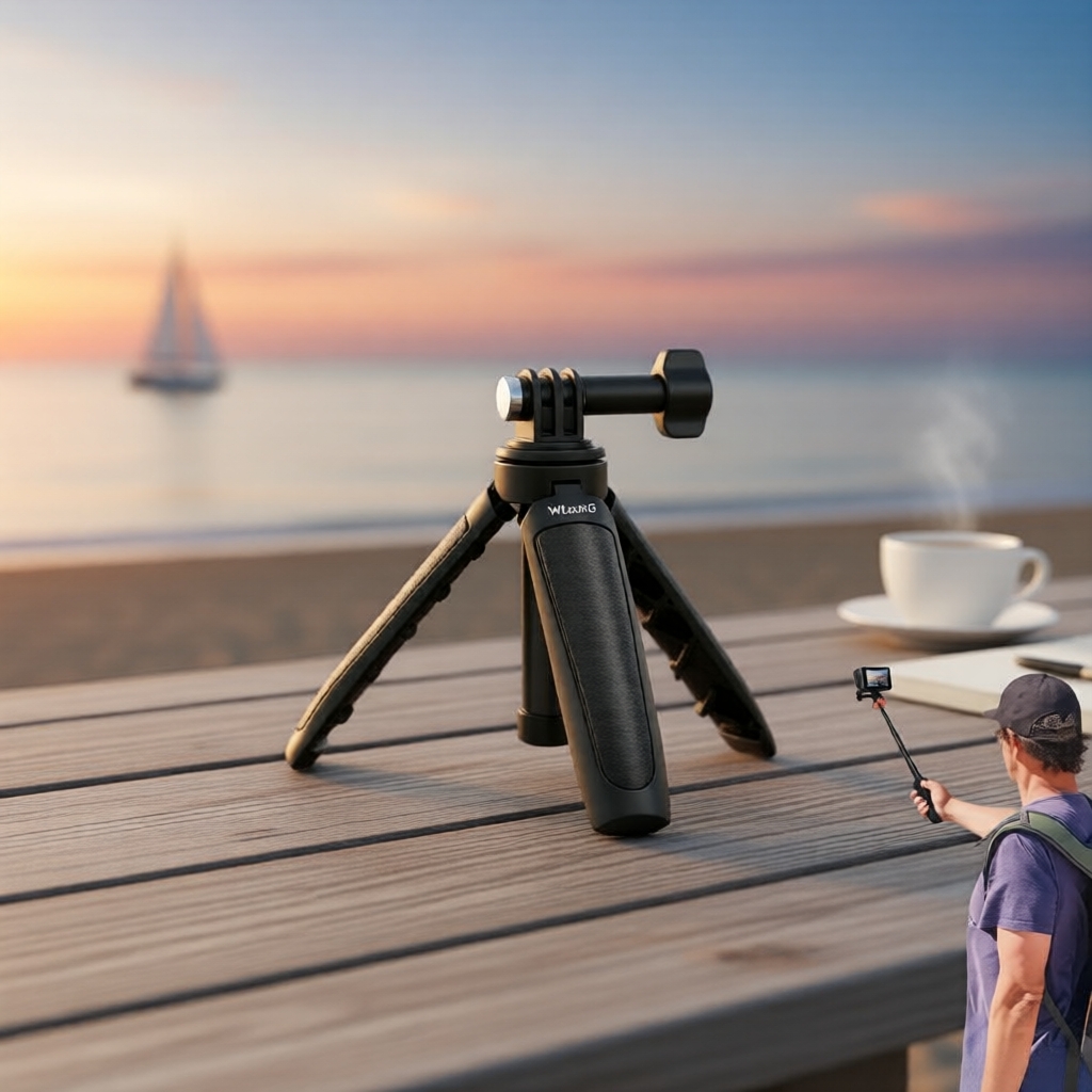 Gậy mini cho GoPro & DJI Osmo Action 6/5/4/3/Pocket 3/4/Nano – Tripod nhỏ gọn với đế gắn tháo nhanh
