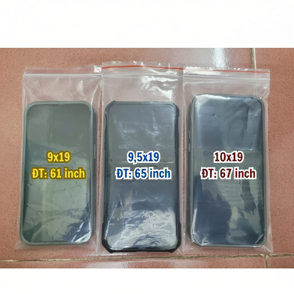 500GR (khoảng 135 Túi) zip chỉ đỏ dày dặn 9x19 cm dùng đựng điện thoại, ốp lưng cỡ ngang 7cm dài 16 