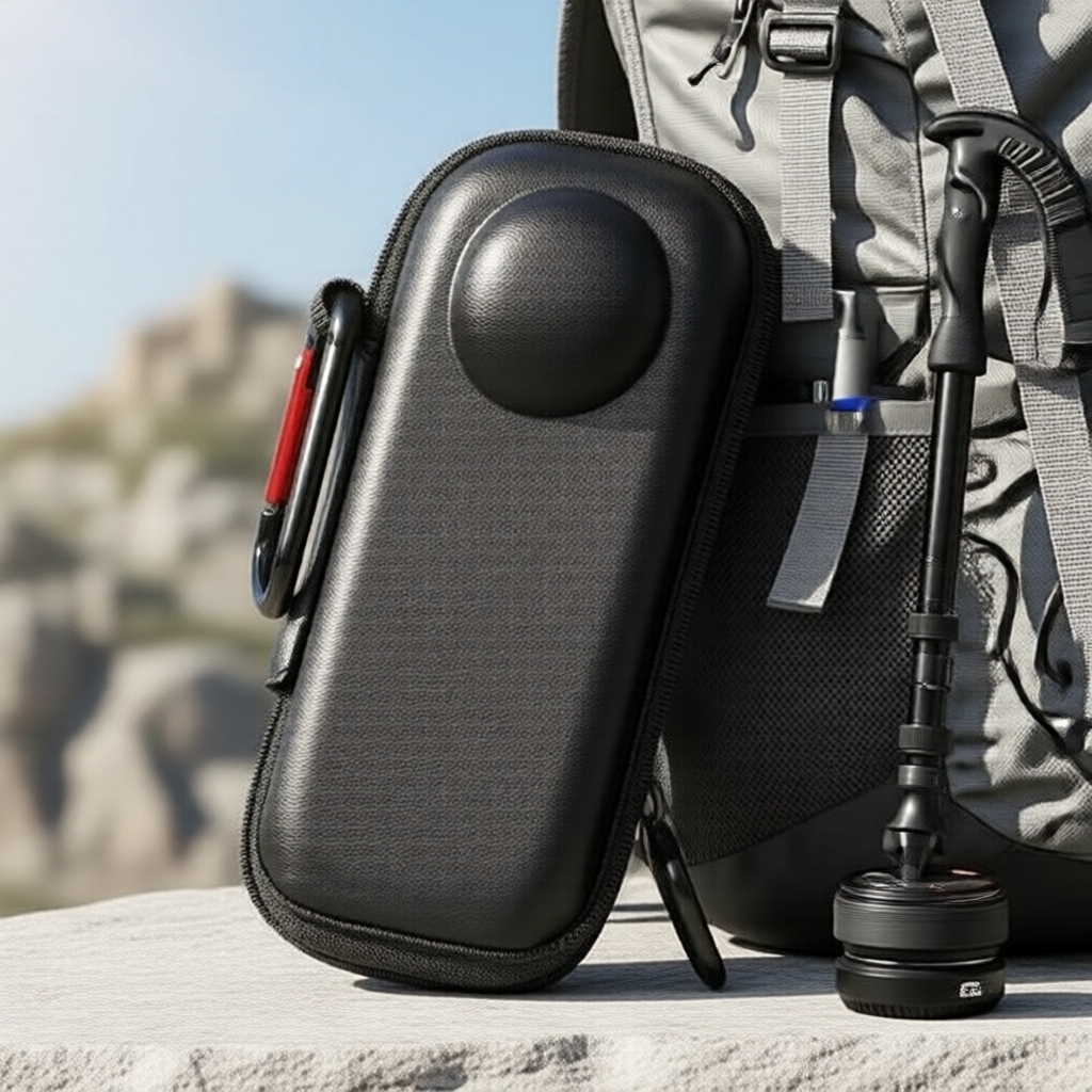 Insta360 X4 Bộ Du Lịch: Miếng Dán Màn Hình + Hộp Đựng Có Móc Khóa – Túi Bảo Vệ Cho Insta360 X5/X4
