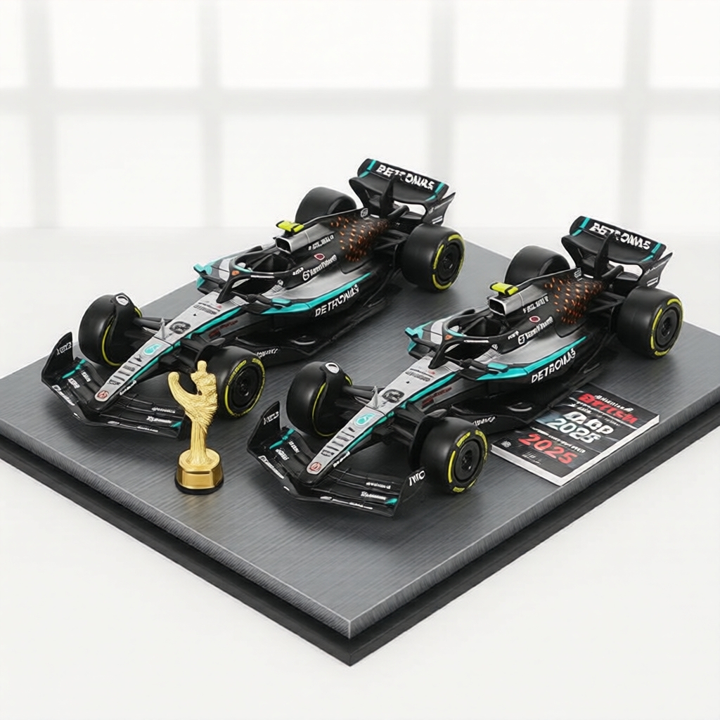 Bburago 1/43 Mô hình Diecast hợp kim Mercedes W16 GP Anh 2025: George Russell #63
