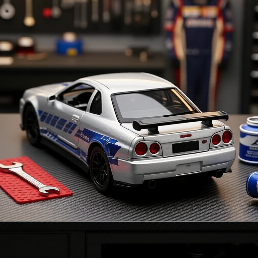 Nissan Skyline GTR R34 mô hình xe ô tô, phiên bản sưu tầm