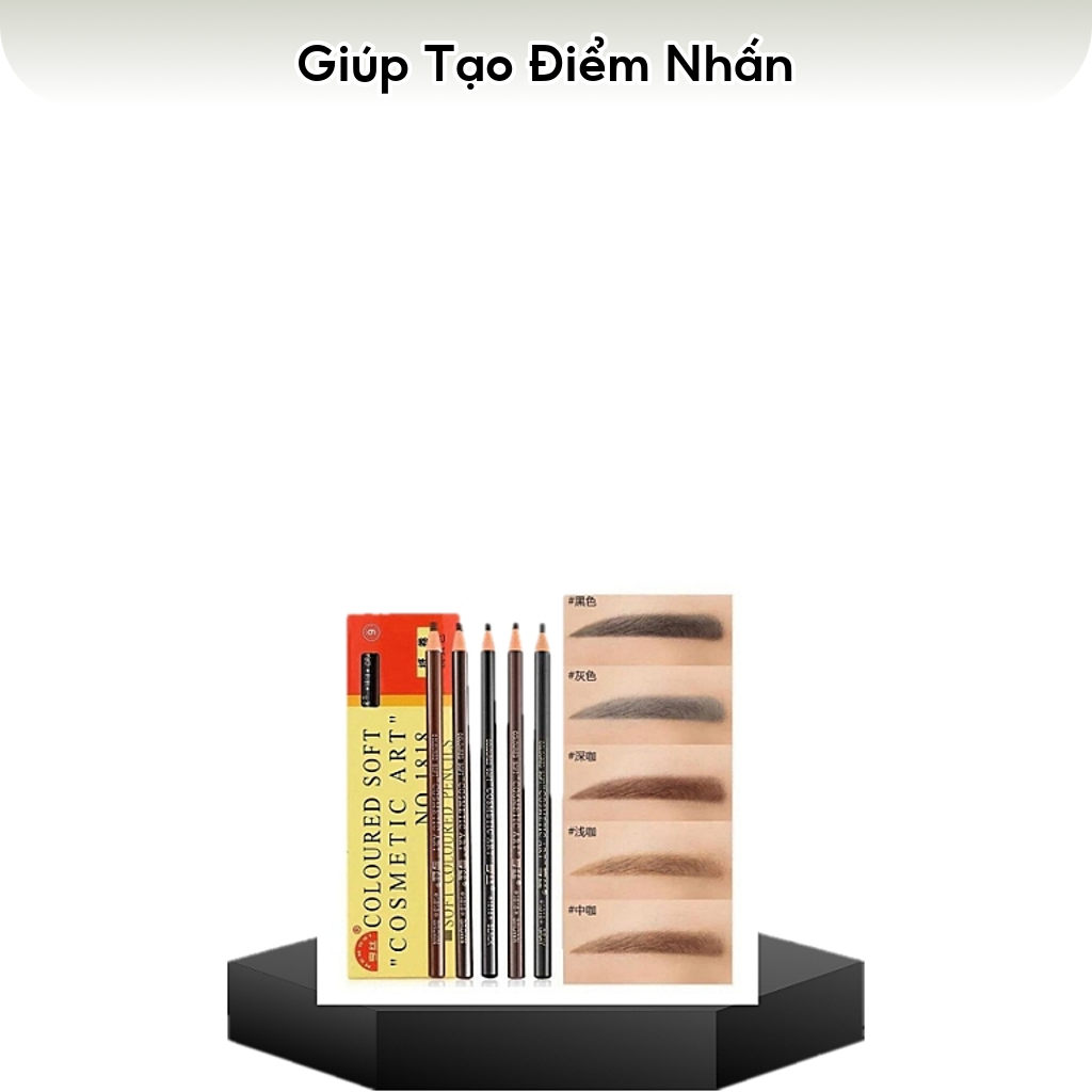 Chì Xé Chân Mày Coloured Soft Cosmetic Art Eyebrow Pencils Hengsi No.1818