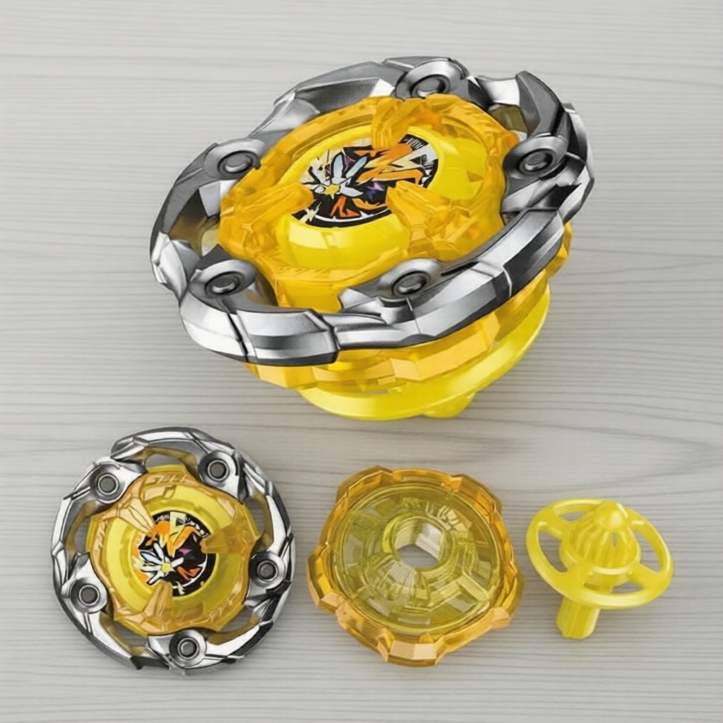 Beyblade X UX-03 Wizard Rod Bey Xtreme Set với tay cầm LED, con quay kim loại, quà sinh nhật cho bé