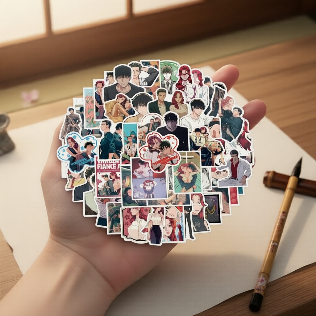 Bộ 250 Sticker Hoạt Hình Graffiti Yakuza Fiance - Laptop, Điện Thoại, Ván Trượt, Trang Trí Tiệc