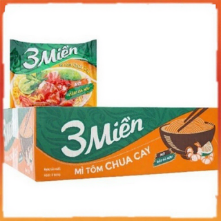  Thùng 30 Gói Mì 3 Miền Tôm Chua Cay 65g Shop Bé Titi 